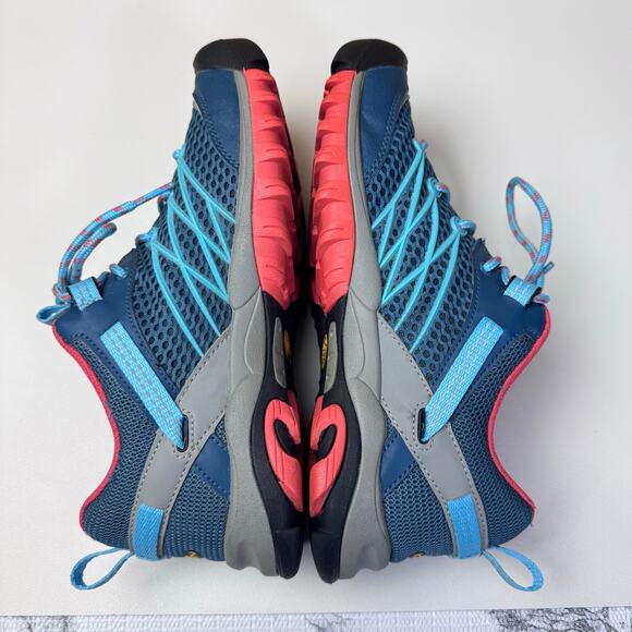 KEEN Womens Marshall Waterproof Hiking Shoes Size 7.5 Norse Blue Peach - Picture 6 of 10
